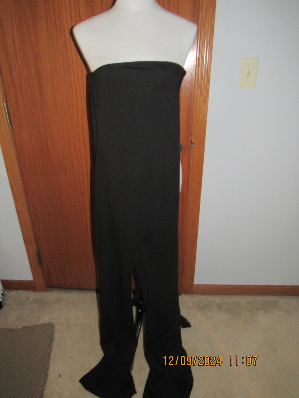 stylish black tube top jumpsuit